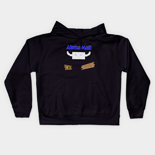 Alpha Mail Kids Hoodie by GobLinden